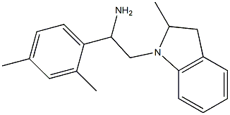 1-(2,4-dimethylphenyl)-2-(2-methyl-2,3-dihydro-1H-indol-1-yl)ethan-1-amine 结构式