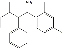 1-(2,4-dimethylphenyl)-3-methyl-2-phenylpentan-1-amine 结构式