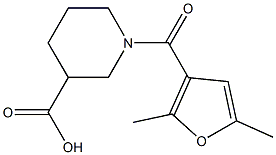 1-(2,5-dimethyl-3-furoyl)piperidine-3-carboxylic acid 结构式
