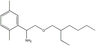 1-(2,5-dimethylphenyl)-2-[(2-ethylhexyl)oxy]ethan-1-amine 结构式