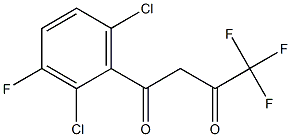 1-(2,6-dichloro-3-fluorophenyl)-4,4,4-trifluorobutane-1,3-dione 结构式