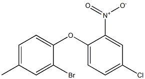 1-(2-bromo-4-methylphenoxy)-4-chloro-2-nitrobenzene 结构式