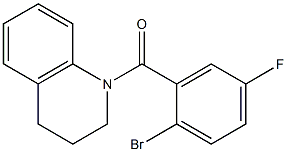1-(2-bromo-5-fluorobenzoyl)-1,2,3,4-tetrahydroquinoline 结构式