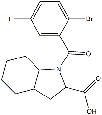 1-(2-bromo-5-fluorobenzoyl)octahydro-1H-indole-2-carboxylic acid 结构式