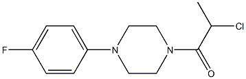 1-(2-chloropropanoyl)-4-(4-fluorophenyl)piperazine 结构式