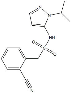 1-(2-cyanophenyl)-N-[1-(propan-2-yl)-1H-pyrazol-5-yl]methanesulfonamide 结构式