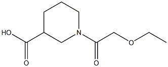 1-(2-ethoxyacetyl)piperidine-3-carboxylic acid 结构式