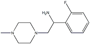 1-(2-fluorophenyl)-2-(4-methylpiperazin-1-yl)ethanamine 结构式