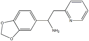 1-(2H-1,3-benzodioxol-5-yl)-2-(pyridin-2-yl)ethan-1-amine 结构式