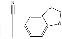 1-(2H-1,3-benzodioxol-5-yl)cyclobutane-1-carbonitrile 结构式