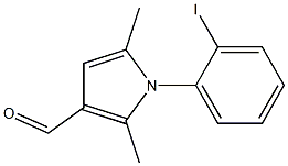 1-(2-iodophenyl)-2,5-dimethyl-1H-pyrrole-3-carbaldehyde 结构式