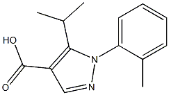 1-(2-methylphenyl)-5-(propan-2-yl)-1H-pyrazole-4-carboxylic acid 结构式