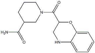 1-(3,4-dihydro-2H-1,4-benzoxazin-2-ylcarbonyl)piperidine-3-carboxamide 结构式