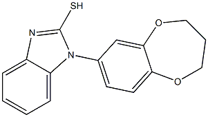 1-(3,4-dihydro-2H-1,5-benzodioxepin-7-yl)-1H-1,3-benzodiazole-2-thiol 结构式