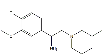 1-(3,4-dimethoxyphenyl)-2-(3-methylpiperidin-1-yl)ethanamine 结构式