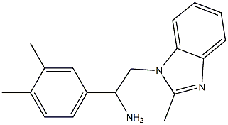 1-(3,4-dimethylphenyl)-2-(2-methyl-1H-1,3-benzodiazol-1-yl)ethan-1-amine 结构式