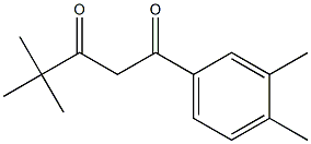 1-(3,4-dimethylphenyl)-4,4-dimethylpentane-1,3-dione 结构式