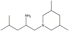 1-(3,5-dimethylpiperidin-1-yl)-4-methylpentan-2-amine 结构式