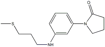 1-(3-{[3-(methylsulfanyl)propyl]amino}phenyl)pyrrolidin-2-one 结构式