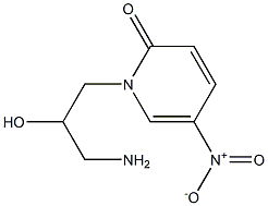 1-(3-amino-2-hydroxypropyl)-5-nitro-1,2-dihydropyridin-2-one 结构式