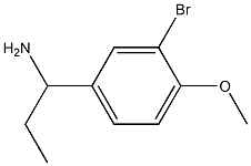 1-(3-bromo-4-methoxyphenyl)propan-1-amine 结构式