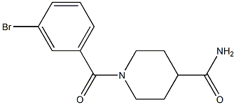 1-(3-bromobenzoyl)piperidine-4-carboxamide 结构式