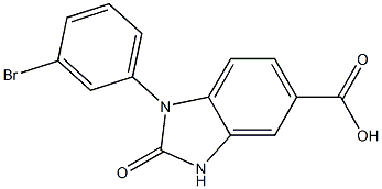 1-(3-bromophenyl)-2-oxo-2,3-dihydro-1H-1,3-benzodiazole-5-carboxylic acid 结构式