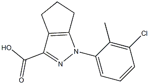 1-(3-chloro-2-methylphenyl)-1,4,5,6-tetrahydrocyclopenta[c]pyrazole-3-carboxylic acid 结构式