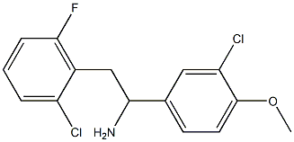 1-(3-chloro-4-methoxyphenyl)-2-(2-chloro-6-fluorophenyl)ethan-1-amine 结构式