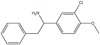 1-(3-chloro-4-methoxyphenyl)-2-phenylethan-1-amine 结构式