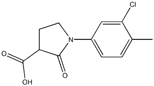 1-(3-chloro-4-methylphenyl)-2-oxopyrrolidine-3-carboxylic acid 结构式