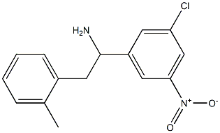 1-(3-chloro-5-nitrophenyl)-2-(2-methylphenyl)ethan-1-amine 结构式