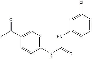 1-(3-chlorophenyl)-3-(4-acetylphenyl)urea 结构式