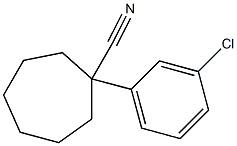 1-(3-chlorophenyl)cycloheptane-1-carbonitrile 结构式