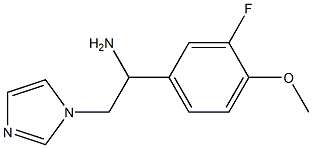 1-(3-fluoro-4-methoxyphenyl)-2-(1H-imidazol-1-yl)ethan-1-amine 结构式