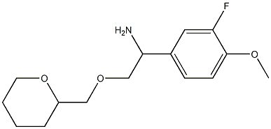 1-(3-fluoro-4-methoxyphenyl)-2-(oxan-2-ylmethoxy)ethan-1-amine 结构式