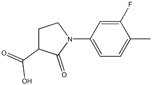 1-(3-fluoro-4-methylphenyl)-2-oxopyrrolidine-3-carboxylic acid 结构式