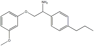 1-[1-amino-2-(3-methoxyphenoxy)ethyl]-4-propylbenzene 结构式