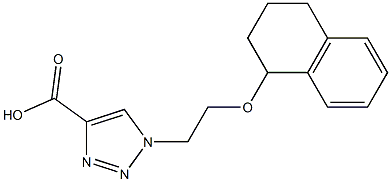 1-[2-(1,2,3,4-tetrahydronaphthalen-1-yloxy)ethyl]-1H-1,2,3-triazole-4-carboxylic acid 结构式