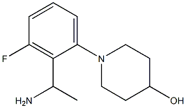 1-[2-(1-aminoethyl)-3-fluorophenyl]piperidin-4-ol 结构式