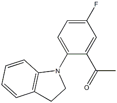 1-[2-(2,3-dihydro-1H-indol-1-yl)-5-fluorophenyl]ethan-1-one 结构式