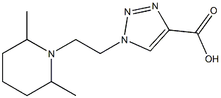 1-[2-(2,6-dimethylpiperidin-1-yl)ethyl]-1H-1,2,3-triazole-4-carboxylic acid 结构式