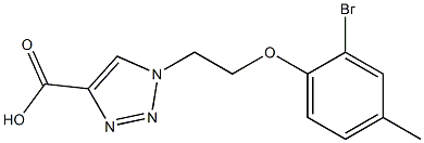 1-[2-(2-bromo-4-methylphenoxy)ethyl]-1H-1,2,3-triazole-4-carboxylic acid 结构式