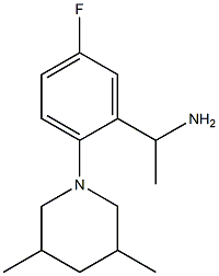 1-[2-(3,5-dimethylpiperidin-1-yl)-5-fluorophenyl]ethan-1-amine 结构式