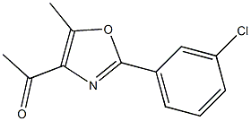 1-[2-(3-chlorophenyl)-5-methyl-1,3-oxazol-4-yl]ethan-1-one 结构式