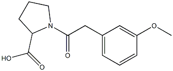 1-[2-(3-methoxyphenyl)acetyl]pyrrolidine-2-carboxylic acid 结构式