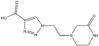 1-[2-(3-oxopiperazin-1-yl)ethyl]-1H-1,2,3-triazole-4-carboxylic acid 结构式