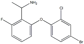 1-[2-(4-bromo-2-chlorophenoxy)-6-fluorophenyl]ethan-1-amine 结构式