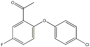 1-[2-(4-chlorophenoxy)-5-fluorophenyl]ethan-1-one 结构式