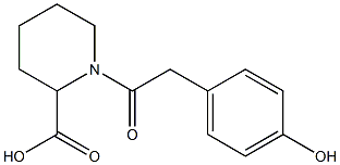 1-[2-(4-hydroxyphenyl)acetyl]piperidine-2-carboxylic acid 结构式